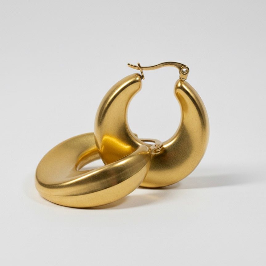 Classic Bold Hoop Gold Earrings
