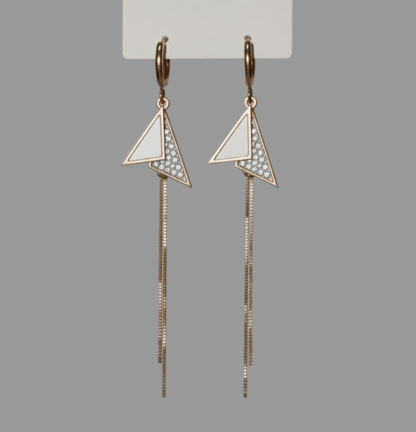 Geometric Crystal Drop Earrings