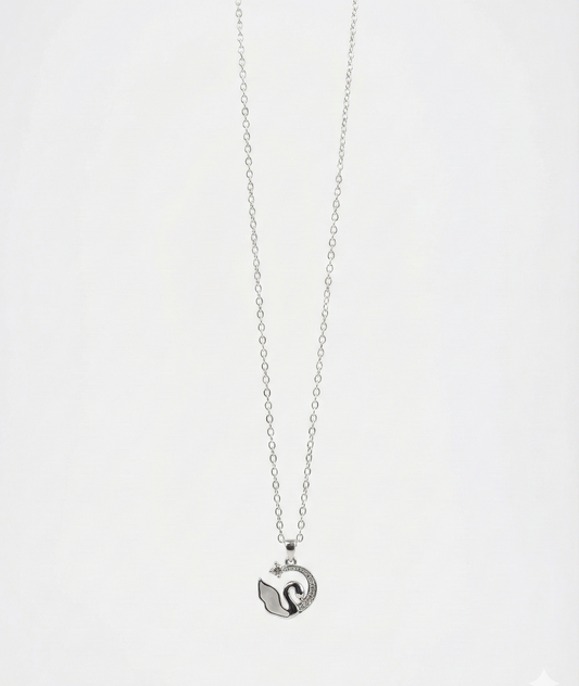 Swan Embrace Pendant Necklace