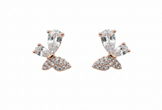 Crystal Butterfly Stud Earrings