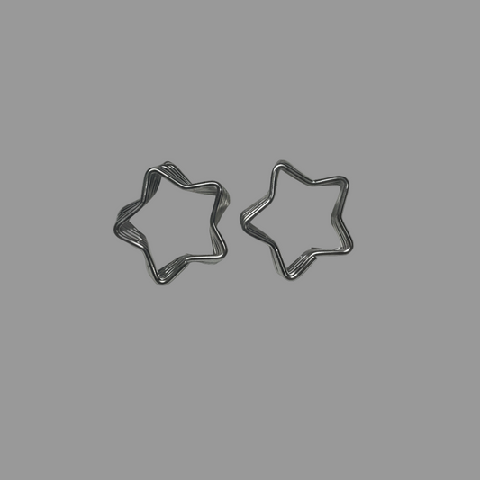 Twist Star Hoop Earrings