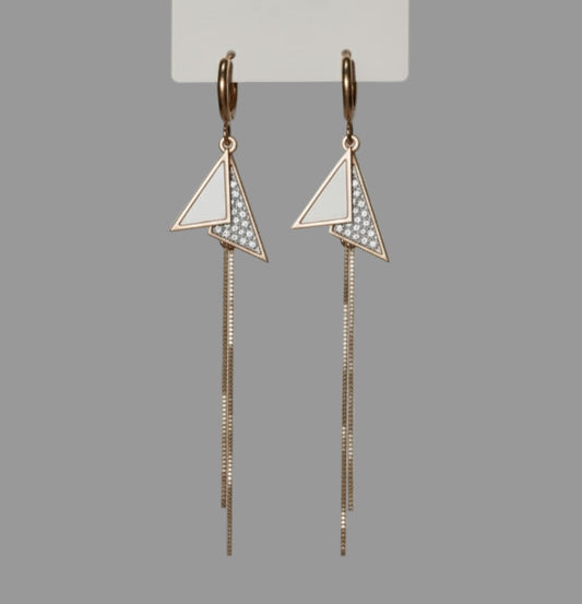 Geometric Crystal Drop Earrings