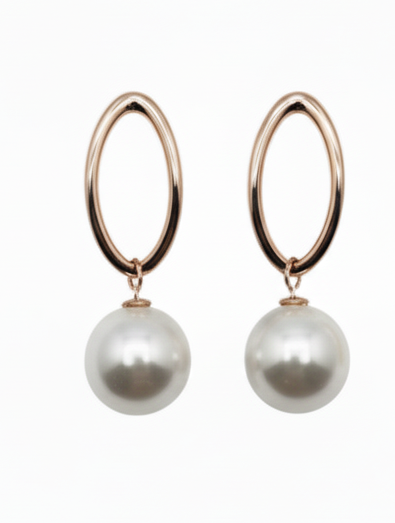 Classic Pearl Loop Earrings